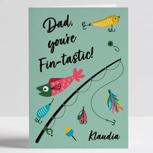 Kartka dla taty wdkarza FIN-TASTIC kartka urodzinowa dla wdkarza prezent dla wdkarza