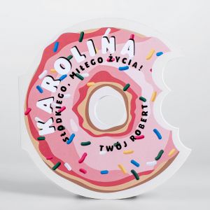 Personalizowana kartka na urodziny dla dziewczyny DONUT 