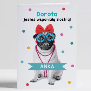 Personalizowana kartka imieninowa DLA SIOSTRY