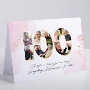 Personalizowana kartka NA 100 URODZINY