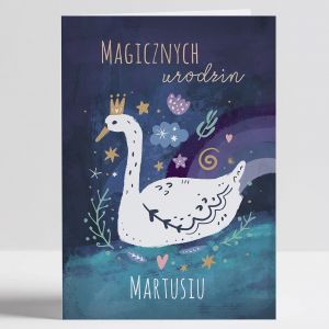 Kartka dla dziewczynki MAGICZNYCH URODZIN