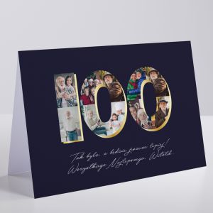 Kartka personalizowana na 100 URODZINY dla Niego