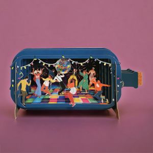 Kartka 3D DISCO na urodziny dla koleanki  prezent dla koleanki kartka na urodziny dla koleanki