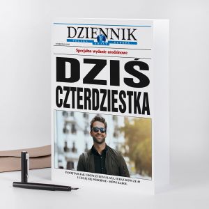 Kartka na 40 urodziny dla faceta DZIENNIK A4 upominek na 40 urodziny personalizowana kartka
