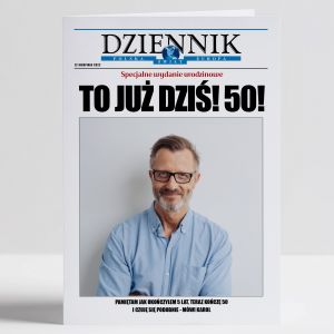 Kartka na 50 urodziny DZIENNIK kartka z okazji 50 urodzin upominek na 50 urodziny