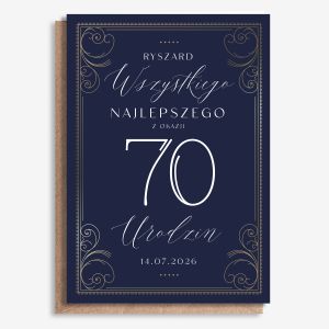 Kartka na 70 urodziny DLA MʯCZYZNY A4 kartka urodzinowa upominek na 70 urodziny