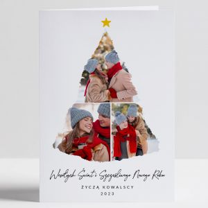 Kartka na Boże Narodzenie ze zdjęciami CHOINKA