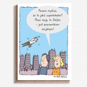 Personalizowana kartka na Dzie� Pracownika Socjalnego A4 kartka a4 prezent dla pracownika socjalnego