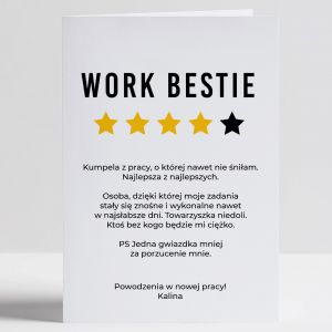 Kartka na odejcie z pracy WORK BESTIE