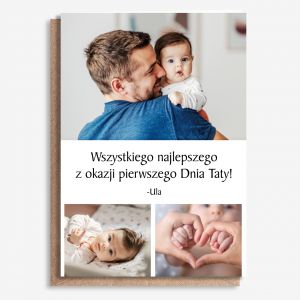 Kartka na PIERWSZY DZIE� TATY ze zdj�ciami - A4 prezent dla taty prezent na Dzie� Taty Dzie� Ojca