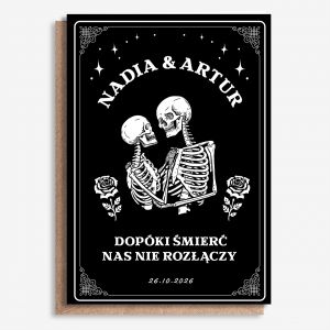 �mieszna kartka na rocznic� DOP�KI �MIER� NAS NIE ROZ��CZY A4