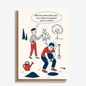 Kartka na rocznic lubu KOMIKS prezent dla pary upominek na rocznic lubu personalizowana kartka