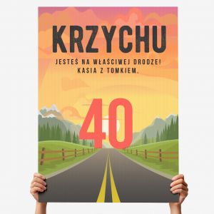 Kartka na urodziny XXL PREZENT NA 40 URODZINY dla m�czyzny