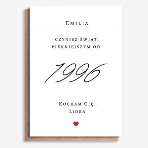 Kartka personalizowana NA 30 Urodziny - A4