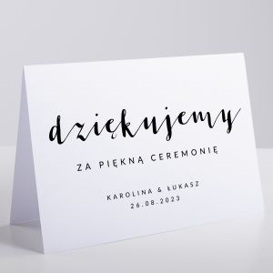 Personalizowana kartka PODZIKOWANIE DLA KSIDZA za ceremoni