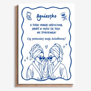 Kartka personalizowana A4 ZAPYTANIE O BYCIE �WIADKOW� kartka czy zostaniesz moj� �wiadkow�