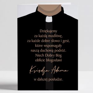 Personalizowana kartka PODZIKOWANIE DLA KSIDZA