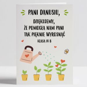 Kartka z yczeniami PODZIKOWANIE DLA PANI  WYCHOWAWCZYNI