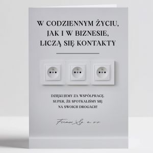 Kartka podzikowanie za wspprac LICZ SI KONTAKTY