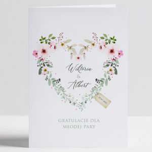 Kartka na lub personalizowana KWIECISTE SERCE