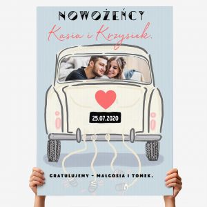 Kartka �lubna ze zdj�ciem XXL NOWO�E�CY oryginalny prezent na �lub