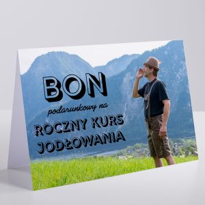 Personalizowana kartka MIESZNY BON PODARUNKOWY na prezent