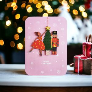 Kartka witeczna z upominkiem MERRY CHRISTMAS kartka na boe narodzenie prezent dla rodzicw na wita