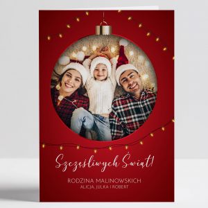 Kartka witeczna ze zdjciem SZCZʦLIWYCH WIT kartka na wita witeczna kartka kartka na boe narodzenie