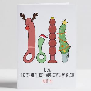 Śmieszna kartka świąteczna dla przyjaciółki ŚWIĄTECZNE WIBRACJE