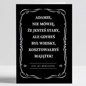 Kartka urodzinowa dla faceta JESTE STARY mieszna kartka urodzinowa mieszna kartka urodzinowa dla faceta