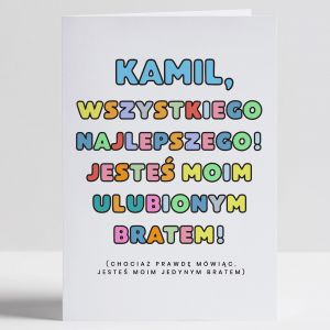 Kartka urodzinowa dla brata ULUBIONY BRAT