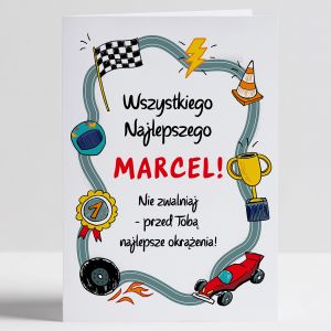 Kartka urodzinowa dla fana F1 upominek na urodziny upominek dla chopca kartka na urodziny dla chopca