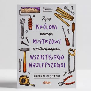 Kartka urodzinowa dla majsterkowicza KRL NARZDZI