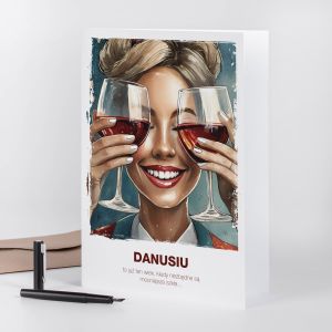 mieszna kartka urodzinowa dla niej MOCNE SZKA A4 personalizowana kartka kartka dla dziewczyny upominek dla niej