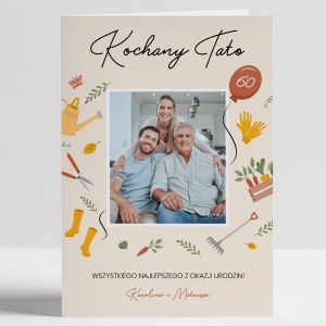 Urodzinowa kartka na PREZENT DLA TATY DZIAKOWCA