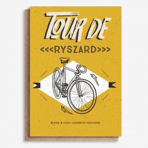 Urodzinowa kartka dla rowerzysty TOUR DE - A4