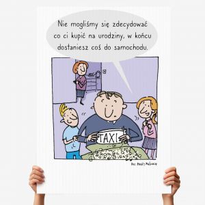 Kartka urodzinowa dla taty XXL TATA TAXI