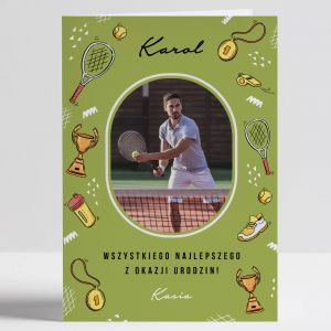 Kartka urodzinowa ze zdjciem DLA TENISISTY