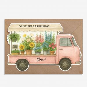 Kartka urodzinowa KWIATY DLA CIEBIE kartka na urodziny kobiety kartka urodzinowa dla kobiety