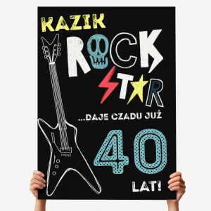 Kartka urodzinowa XXL ROCK STAR prezent dla fana rocka