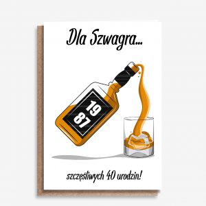 Kartka urodzinowa z alkoholem DOSKONAY ROCZNIK