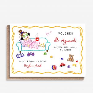 Personalizowana kartka VOUCHER DLA MAMY