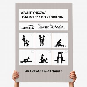 Kartka walentynkowa XXL AKTYWNE WALENTYNKI
