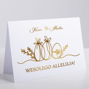 Wielkanocna kartka ze zoceniem WESOEGO ALLELUJA kartka wielkanocna kartka na wielkanoc upominek na wielkanoc