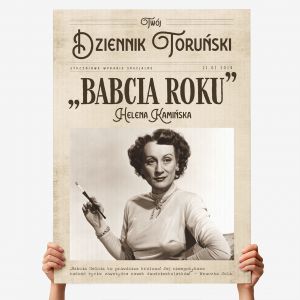 Kartka XXL BABCIA ROKU prezent dla babci