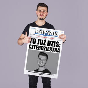 Kartka na 40 urodziny dla faceta TO JU DZI