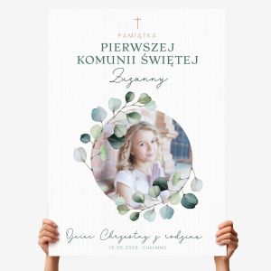 Kartka XXL PAMI�TKA PIERWSZEJ KOMUNII �WI�TEJ ze zdj�ciem kartka komunijna kartka ze zdj�ciem prezent na komuni�