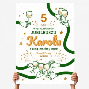 Kartka XXL PODZI�KOWANIE DLA PRACOWNIKA prezent na jubileusz pracy prezent dla pracownika kartka na jubileusz pracy