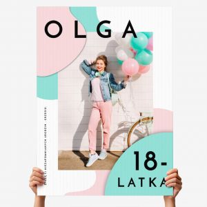 Kartka XXL PREZENT NA 18 URODZINY dla c�rki kartka na 18 urodziny prezent na 18 dla dziewczyny