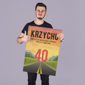 Kartka na urodziny XXL PREZENT NA 40 URODZINY dla mczyzny